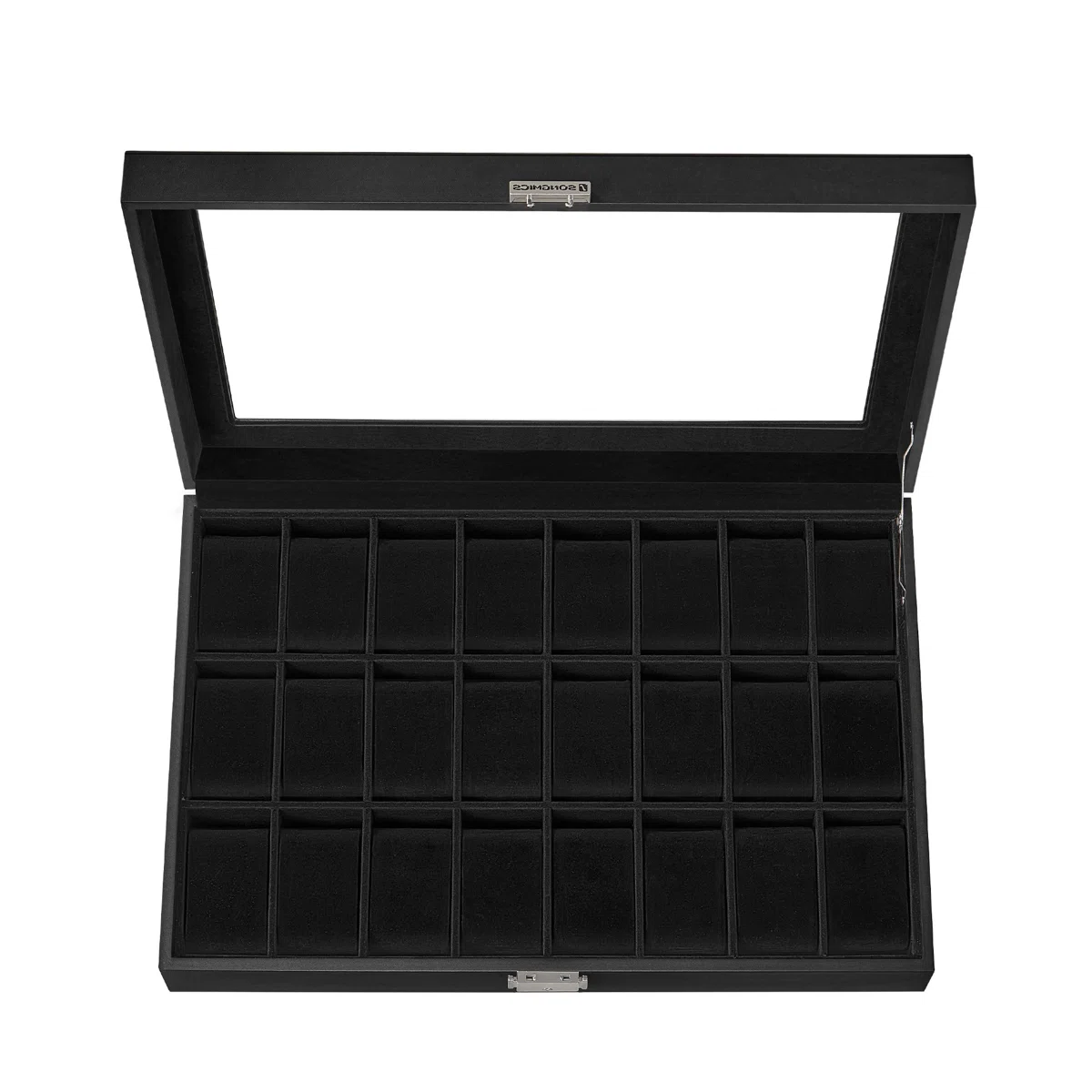 Lockable Watch Case, 24-Slot Watch Box, Watch Organizer With Glass Lid, Gift Idea - Image 2