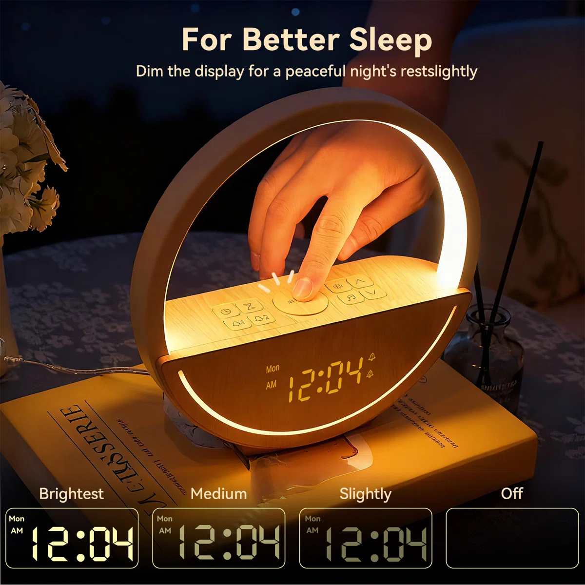 Sunrise Alarm Clock With Wake-Up Light, White Noise Sound Machine - Image 3