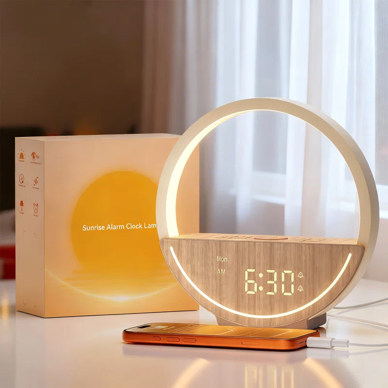 Sunrise Alarm Clock With Wake-Up Light, White Noise Sound Machine